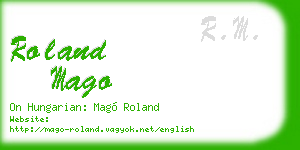roland mago business card